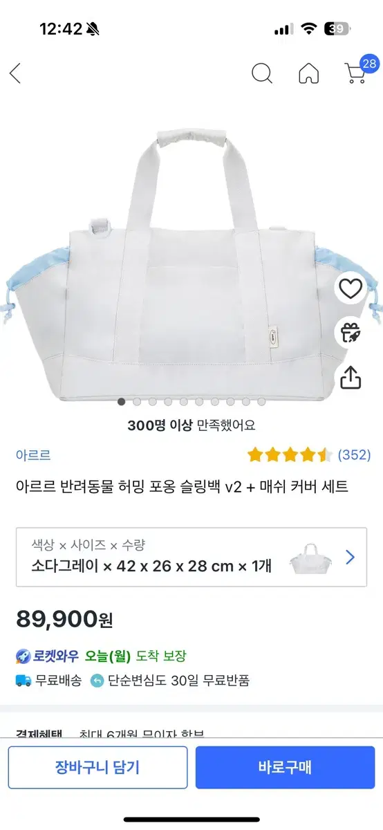 아르르 강아지 이동가방